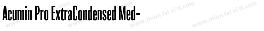 Acumin Pro ExtraCondensed Med字体转换